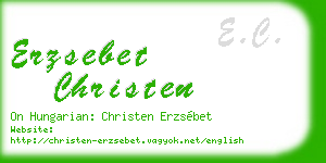 erzsebet christen business card